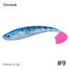 Chinook 3d Soft Paddle Shad Bait 90mm/4.7g 5Pcs