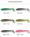 ESFISHING Ripple T-Tail Shad 100mm/125mm 6Pcs