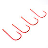 FISH KING 10-50pcs Red Barbed Bait Hook