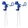 Aluminum Alloy 360 Degree Adjustable Blue Fishing Rod Holder - 2PC