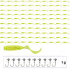 JYJ Soft Plastic Grub Lure & Hook Set 100Pcs/Lot