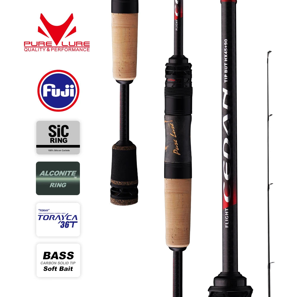 PureLure FLIGHT CEDAN Baitcasting Trout/Perch Rod 2-5PC 1.75m/1.85m/1. – Pro Tackle World