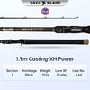 Kingdom SAVA BLADE 30T Carbon Casting Rod 1.9m 2.28m MH XH Fast Action 2PC