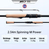 Kingdom KO-Ⅲ Spinning Fishing Rod High Carbon XF MF Action Fuji Ring Lure Rod Fuji Reel Seat For Bass Pike Casting Fishing Rod