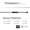 PureLure TITANIUM-T XUL BFS Spinning/Casting Rod 0.5-6g Bait Weight 5FT/6FT F/MF Action