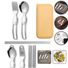 3PC Portable Tableware Set 304 Stainless