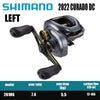 Shimano Curado DC Baitcasting Reel (2018/2022 Model) 6+1BB 7.4 8.5 6.2 Ratios