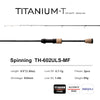 PureLure TITANIUM-T XUL BFS Spinning/Casting Rod 0.5-6g Bait Weight 5FT/6FT F/MF Action