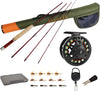 Aventik Extreme Fly Fishing Combo Kit 0/1/2/3/4/5/6 Weight Starter Fly Fishing Rod and Reel Kit Outfit with One Travel Case