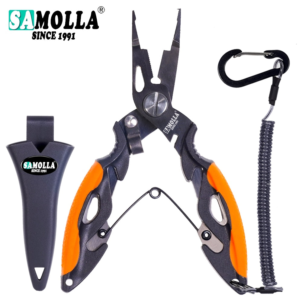 Cheap Plastic Handle Multi-function Fishing Pliers Bait Line Cutter Hook  Removers Stainless Steel Scissor