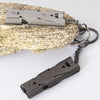 Portable Survival Whistle 180 db Aluminum Alloy Keychain
