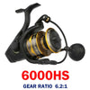 NEW PENN BATTLE 4 Spinning reel 3000-8000 Fishing Reel 5+1 BB With Full Metal Body Pre-Load Spinning Reel CNC Handle