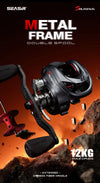 Seasir Salminus Metal Baitcasting Reel Aluminum Frame CNC Drag Knob 8.0:1 Gear Ratio 11+1BB Extended Carbon Handle Fishing Reel