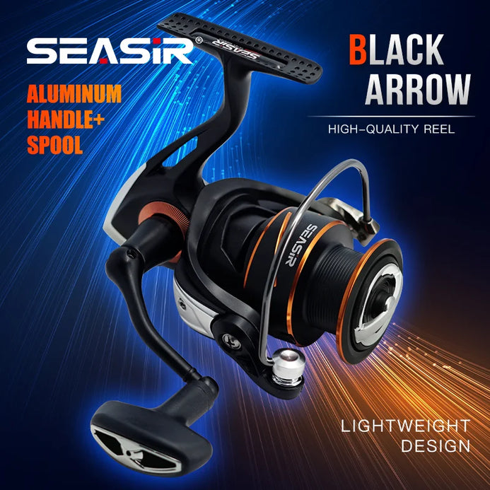 Seasir Black Arrow Spinning Reel 5+1BB 5.2:! Ratio Max Drag 8-13Kg – Pro  Tackle World