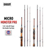 Kingdom Micro Monster Pro Air Casting/Spinning Rod 4PC 1.55m-1.65m UL UL+ Power MF Action