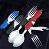 Foldable Camping Utensil Set - Multi-Functional Knife/Fork/Spoon Combo