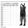 Bassdash VORTEXIS Men’s Zippered Waterproof Breathable Chest Waders
