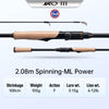 Kingdom KO-Ⅲ Spinning Fishing Rod High Carbon XF MF Action Fuji Ring Lure Rod Fuji Reel Seat For Bass Pike Casting Fishing Rod