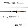 PureLure TITANIUM-T XUL BFS Spinning/Casting Rod 0.5-6g Bait Weight 5FT/6FT F/MF Action