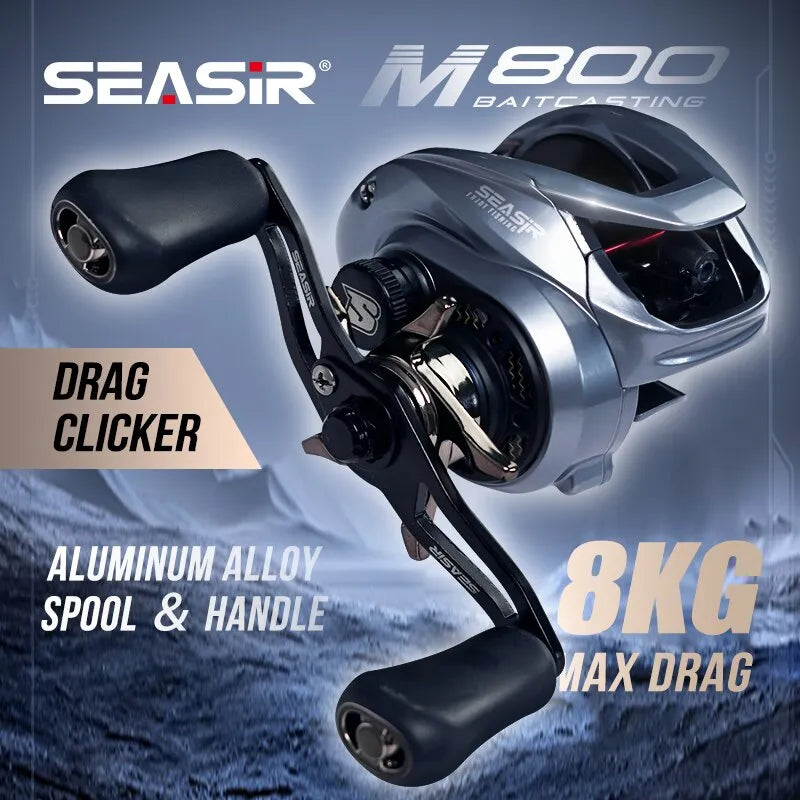 diawa m800 fishing reel Seasir M800 Baitcasting Reel 8KG Max Drag 7.1:1 Ratio 5+1BB – Pro Tackle World