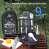 ISE MOUNT 9PC Camping Kitchen Cookware Set