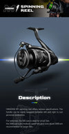 Handing Black M1 Spinning Reel 12kg Max Drag 5.2:1 Ratio 9+1BB