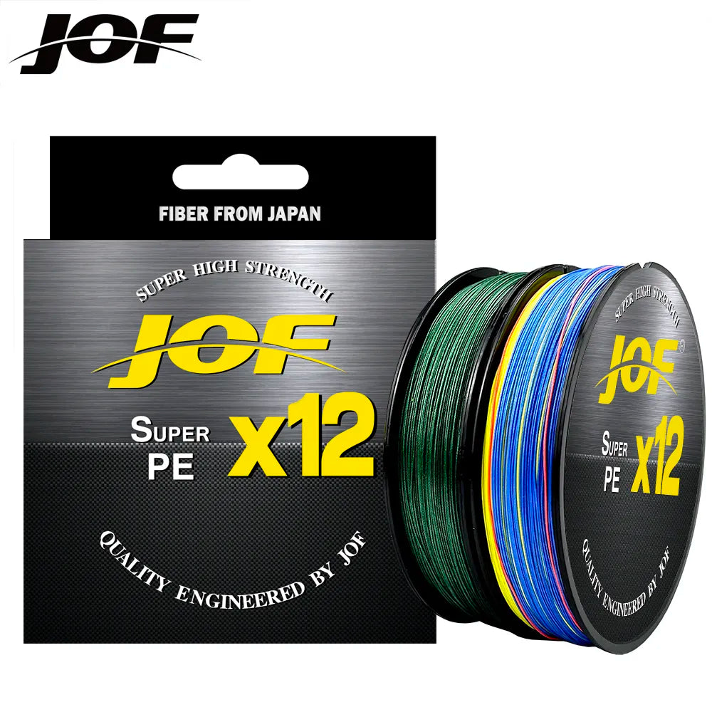 jof braided fishing line JOF X12 Braided Fishing Line 300M/500M 20-80LB – Pro Tackle World