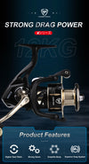 Histar K+HT Series Spininng Reel Tough 9-12KG Max Drag 5.2:1 9+1BB