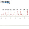 FISH KING 10-50pcs Red Barbed Bait Hook