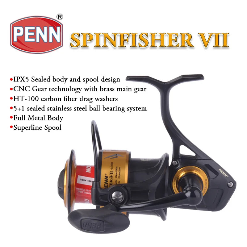 PENN SPINFISHER SSVII Spinning Reel 5+1BB 6.2:1/5.6:1/4.7:1 6.8-22.7Kg – Pro Tackle World PENN SPINFISHER SSVII Spinning Reel 5+1BB 6.2:1/5.6:1/4.7:1 6.8-22.7Kg – Pro Tackle World