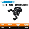 Shimano Metanium DC (2015/2024 Versions) Baitcasting Reel 6.2:1/7.1:1/8.1:1 5Kg Max Drag