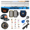 Maximumcatch Extreme X Fly Fishing Combo Kit 3-8WT Fast Action Rod Reel Line Leader and Accessories Set with Triangle   Tube