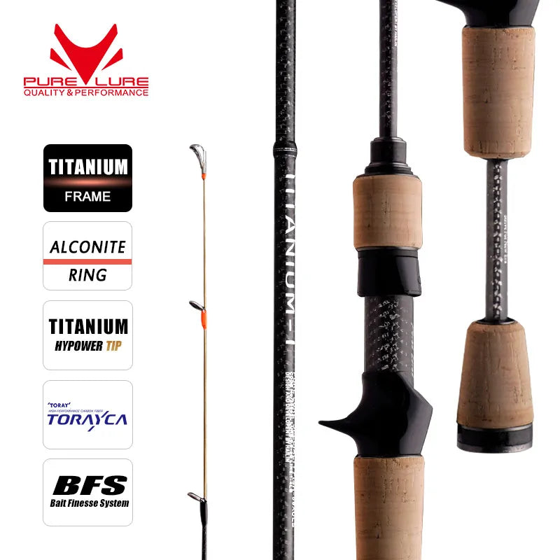 PureLure TITANIUM-T XUL BFS Spinning/Casting Rod 0.5-6g Bait PureLure TITANIUM-T XUL BFS Spinning/Casting Rod 0.5-6g Bait