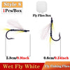 12 Styles Wet/Dry Fishing Flies