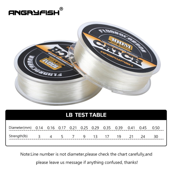 Angryfish B8018 100M F3-30LB Fluorocarbon Fishing Line – Pro
