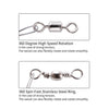 AOrace Steel Leader with Swivel and Hooks 10pc