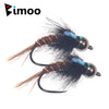 Bimoo 6Pcs/Lot  #8 #10 #12 Tungsten Bead Head Flash Back Pheasant Tail Nymph Fly