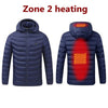 Mens 9 Zone USB Winter Heated Jacket