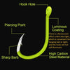 Fluorescent Fishing Bait Hooks - 50pcs/Lot