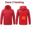 Mens 9 Zone USB Winter Heated Jacket