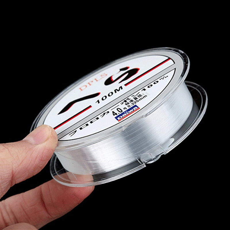 Daiwa 100M Fluorocarbon Fishing Line Two Colors Red/Clear 3.5Lb