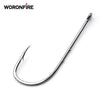 WORONFIRE 50pcs/lot 1#-6/0# Aberdeen Long Shank Fishing Hook