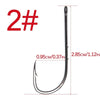 WORONFIRE 50pcs/lot 1#-6/0# Aberdeen Long Shank Fishing Hook