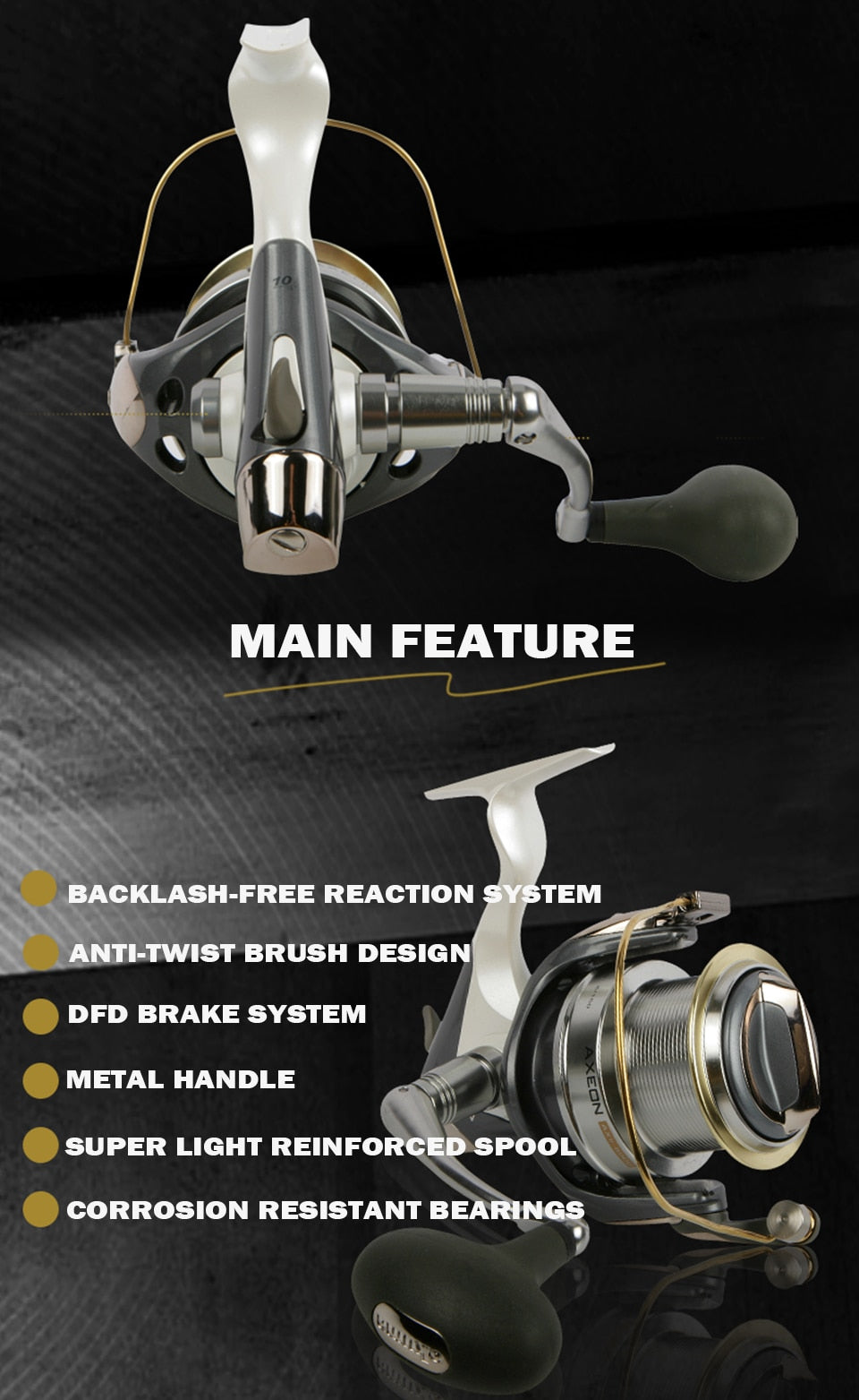 okuma axeon surf reel Okuma AXII SURF Spinning Reel 16.9-19.7KG Power 9+1BB 3.8:1/4.5:1 – Pro Tackle World