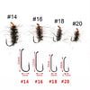 Wifreo 6Pc/Lot Griffiths Gnat Midge Dry Fly