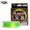 YGK G-SOUL X8 Upgraded 8X Braid PE High Strength Fishing Line