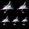 Samolla Treble Fishing Hooks 10pcs/Set With Feather