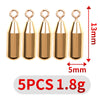 LUSHAZER 5pcs/lot 1.8g/3.5g/5g/7g/10g Cylinder Copper Dropshot Weights
