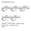 Eupheng 100pcs Competition Barbless Fly Hooks