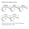 Eupheng 100pcs Competition Barbless Fly Hooks